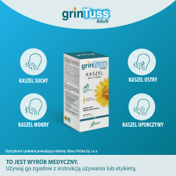 Zdjęcie produktu - #1 GrinTuss Adult Syrop na kaszel suchy i mokry, 180 g