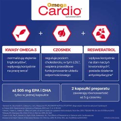 Zdjęcie produktu - #2 OMEGA CARDIO + czosnek, 60 kapsułek