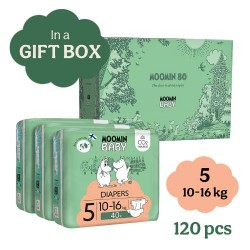 Zdjęcie produktu - #0 Moomin Baby Diapers Pieluszki ekologiczne 5 (10-16kg), 120 szt.