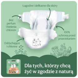 Zdjęcie produktu - #5 Moomin Baby Diapers Pieluszki ekologiczne 5 (10-16kg), 120 szt.