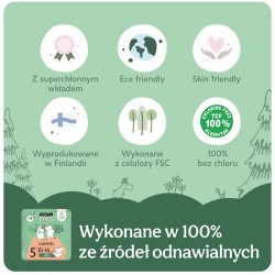Zdjęcie produktu - #6 Moomin Baby Diapers Pieluszki ekologiczne 5 (10-16kg), 120 szt.