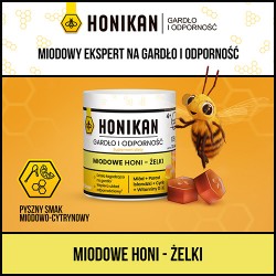 Zdjęcie produktu - #1 Honikan Gardło i Odporność Miodowe Honi - żelki, 30 szt.