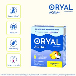 Zdjęcie produktu - #2 Oryal Aqua Elektrolity o smaku ananas-kokos-mango, 14 sasz.
