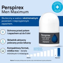 Miniaturka artykułu - #0 Perspirex Men Maximum Antyperspirant roll-on, 20 ml