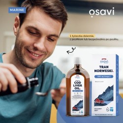 Zdjęcie produktu - #0 Osavi Tran Norweski 1000 mg Omega 3 aromat naturalny, 500 ml