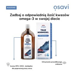 Zdjęcie produktu - #1 Osavi Tran Norweski 1000 mg Omega 3 aromat naturalny, 500 ml