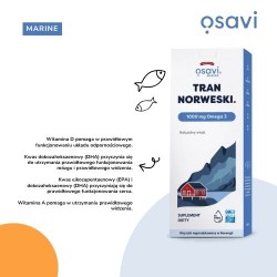 Zdjęcie produktu - #2 Osavi Tran Norweski 1000 mg Omega 3 aromat naturalny, 500 ml