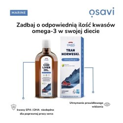 Zdjęcie produktu - #1 Osavi Tran Norweski 1000 mg Omega 3 aromat cytryna-mięta, 250 ml