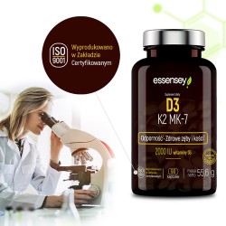 Zdjęcie produktu - #0 Essensey Witamina D3 + K2 MK-7, 90 kaps.