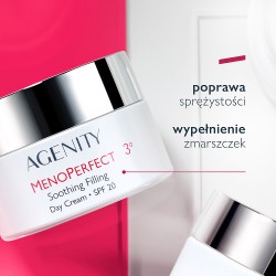 Zdjęcie produktu - #1 Agenity Menoperfect Łagodzący krem wypełniający na dzień SPF 20, 50 ml
