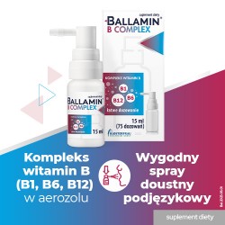 Zdjęcie produktu - #0 Ballamin B Complex Witaminy z grupy B spray, 15 ml
