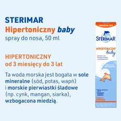Zdjęcie produktu - #0 STERIMAR BABY Hipertoniczny z  miedzią - 50 ml 
