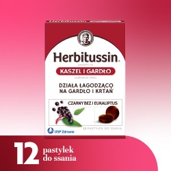 Zdjęcie produktu - #0 Herbitussin Kaszel i Gardło, 12 pastylek do ssania