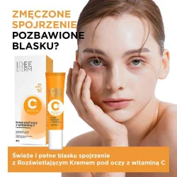 Miniaturka artykułu - #0 Idee Derm Rozświetlający krem pod oczy z witaminą C dla każdego typu cery, 15 ml