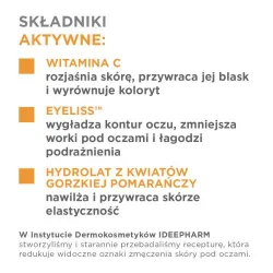 #2 – Idee Derm Rozświetlający krem pod oczy z witaminą C dla każdego typu cery, 15 ml