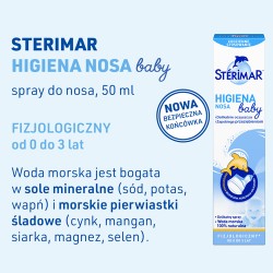 Zdjęcie produktu - #0 Sterimar Higiena nosa baby Spray do nosa dla dzieci 0-3 lat, 50 ml
