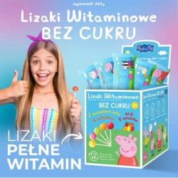 Zdjęcie produktu - #0 Domowa Apteczka Lizaki witaminowe bez cukru Peppa, 50 szt.