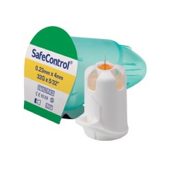 Zdjęcie produktu - #0 Unifine SafeControl 4 mm 32G 0.23 mm Bezpieczna igła do wstrzykiwacza z podw&oacute;jną ochroną, 100 szt.