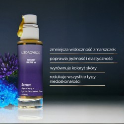 Zdjęcie produktu - #1 Uzdrovisco Night Renew Serum stymulujące i przeciwzmarszczkowe na noc, 30 ml