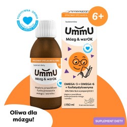 Zdjęcie produktu - #0 UmmU M&oacute;zg & wzrOK 6+ płyn o smaku owoc&oacute;w leśnych, 150 ml - dla dzieci 