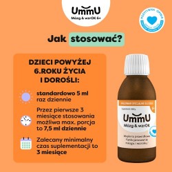 Zdjęcie produktu - #6 UmmU M&oacute;zg & wzrOK 6+ płyn o smaku owoc&oacute;w leśnych, 150 ml - dla dzieci 