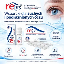 Miniaturka artykułu - #0 Relys Multidose sterylny roztw&oacute;r okulistyczny, 10 ml - preparat wspomagający w leczeniu zespołu suchego oka