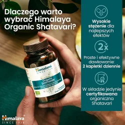 #5 – Himalaya Organic Shatavari, 60 tabl. - dla kobiet przed i po menopauzie
