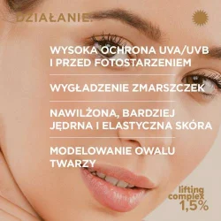 Miniaturka artykułu - #1 Idee Derm Ochronny krem modelujący do twarzy SPF50 do cery dojrzałej, pozbawionej elastyczności, 50 ml