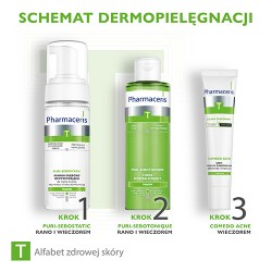 Zdjęcie produktu - #3 Pharmaceris T PURI-SEBOSTATIC Pianka głęboko oczyszczająca do mycia twarzy 150 ml