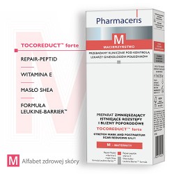 Zdjęcie produktu - #1 Pharmaceris M TOCOREDUCT forte Preparat zmniejszający istniejące rozstępy i blizny poporodowe 75 ml