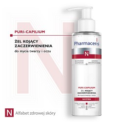 Zdjęcie produktu - #0 Pharmaceris N PURI-CAPILIUM Żel kojący zaczerwienienia do mycia twarzy i oczu, 190 ml
