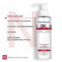 Zdjęcie produktu - #2 Pharmaceris N PURI-CAPILIUM Żel kojący zaczerwienienia do mycia twarzy i oczu, 190 ml