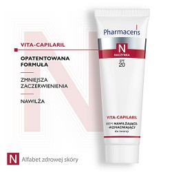 Zdjęcie produktu - #2 Pharmaceris N VITA-CAPILARIL Krem nawilżająco-wzmacniający do twarzy SPF20, 50 ml