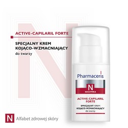 Zdjęcie produktu - #0 Pharmaceris N ACTIVE-CAPILARIL Specjalny krem kojąco-wzmacniający do twarzy, 30 ml