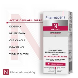 Zdjęcie produktu - #1 Pharmaceris N ACTIVE-CAPILARIL Specjalny krem kojąco-wzmacniający do twarzy, 30 ml