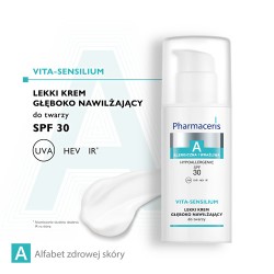 Zdjęcie produktu - #0 PHARMACERIS A Vita-Sensilium Lekki krem głęboko nawilżający SPF 30, 50 ml