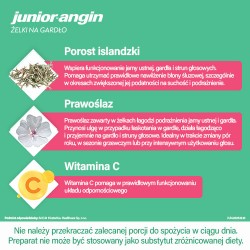 Zdjęcie produktu - #3 Junior-Angin Żelki na gardło smak truskawkowy, 30 szt.