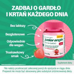 Zdjęcie produktu - #4 Junior-Angin Żelki na gardło smak truskawkowy, 30 szt.