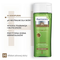 Zdjęcie produktu - #3 Pharmaceris H H-SEBOPURIN Specjalistyczny szampon normalizujący do sk&oacute;ry łojotokowej, 250 ml
