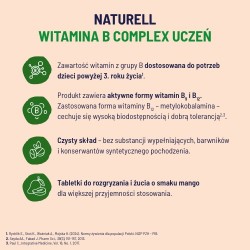 Zdjęcie produktu - #3 Naturell Witamina B Complex Uczeń, 60 tabl. - witaminy dla dzieci