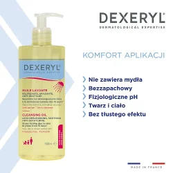 Miniaturka artykułu - #1 Dexeryl Łagodzący olejek do mycia, 500 ml