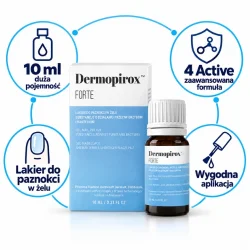 Miniaturka artykułu - #0 Dermopirox Forte lakier do paznokci przeciw grzybicy, 10 ml