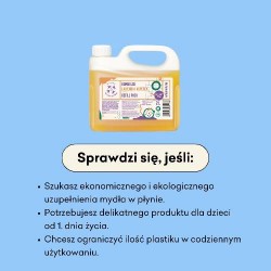 Zdjęcie produktu - #0 Cztery Szpaki (4szpaki) Bombelek naturalne mydło w płynie od 1. dnia życia Refill, 2 l