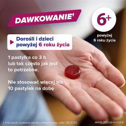 Zdjęcie produktu - #5 Mucosec Pastylki do ssania o smaku wiśni i jag&oacute;d leśnych, bez cukru, 16 szt. - na b&oacute;l gardła i kaszel