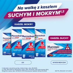 Zdjęcie produktu - #6 Mucosec Pastylki do ssania o smaku wiśni i jag&oacute;d leśnych, bez cukru, 16 szt. - na b&oacute;l gardła i kaszel