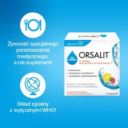 Miniaturka artykułu - #1 ORSALIT dla dorosłych smak cytrynowo-malinowy, 10 saszetek