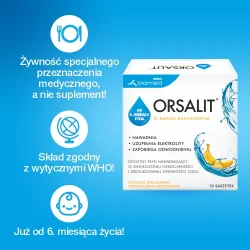 Miniaturka artykułu - #1 ORSALIT smak bananowy, 10 saszetek