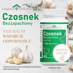 Zdjęcie produktu - #0 Domowa Apteczka Czosnek bezzapachowy Esencja Natury, 90 kaps.