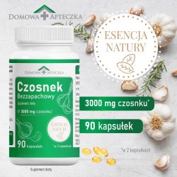 Zdjęcie produktu - #1 Domowa Apteczka Czosnek bezzapachowy Esencja Natury, 90 kaps.