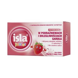 Zdjęcie produktu - #0 Isla Junior Pastylki do ssania dla dzieci o smaku truskawkowym, 50 szt.